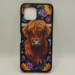 Revv7 5G Floral Bull Design Phone Case - Black